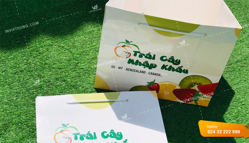 In túi đựng rau củ quả bằng giấy couche cao cấp
