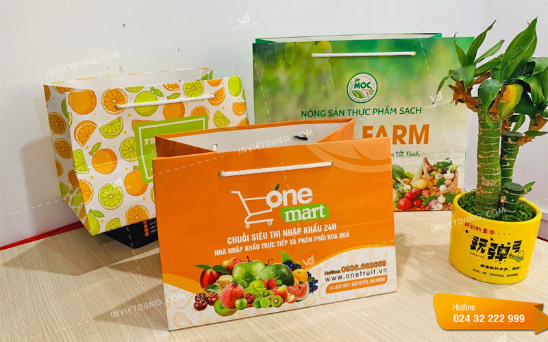 Lý do túi giấy in thương hiệu được ưa chuộng so với túi giấy mua sẵn đựng hoa quả