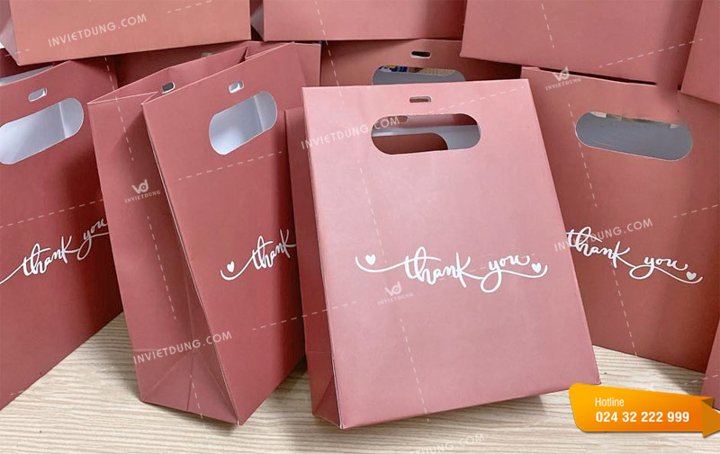 Túi giấy couche bóng đựng son môi đẹp ấn tượng