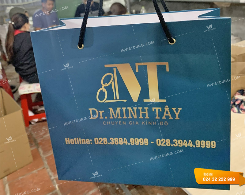 Mẫu túi giấy mắt kình được in ấn từ chất liệu giấy mỹ thuật
