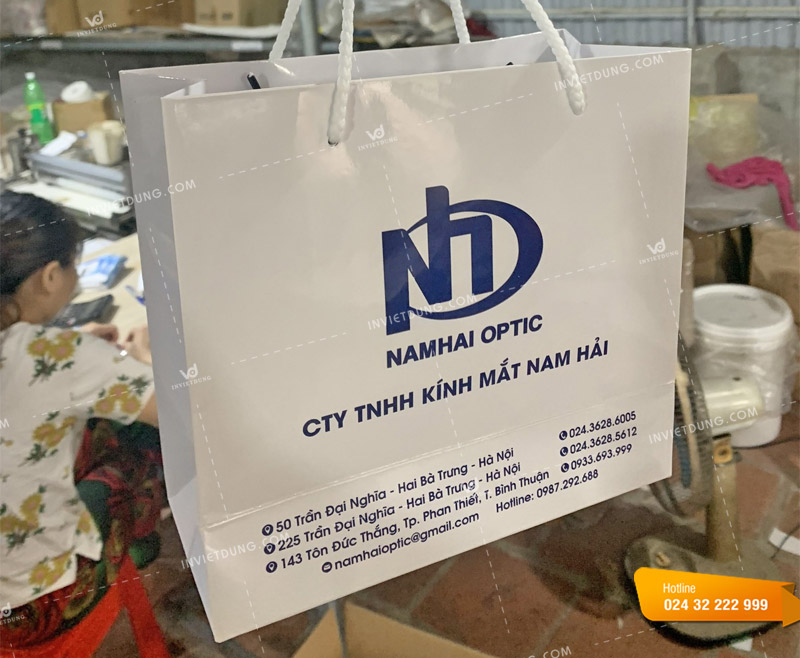 Mẫu túi giấy đựng kính mắt Nam Hải