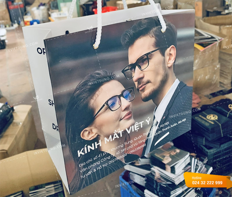 Kích thước túi giấy đựng mắt kính