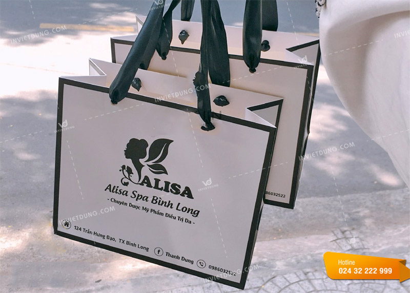 Mẫu túi giấy spa cho cửa hàng Alisa