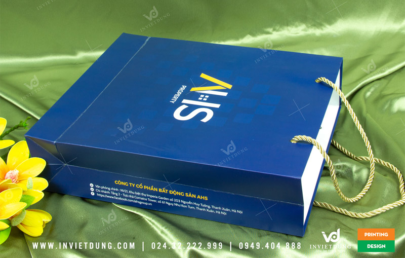 Mẫu túi giấy Công ty Bất động sản AHS