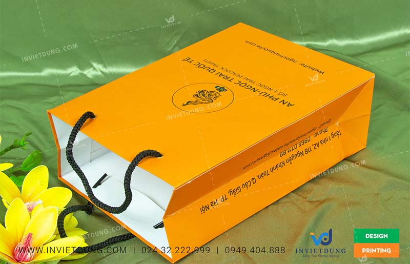 Mẫu túi giấy mỹ thuật đựng trang sức ngọc trai An Phú