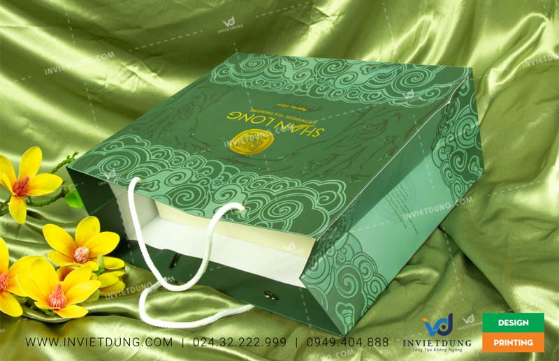 Mẫu túi giấy đựng trà Shan Long
