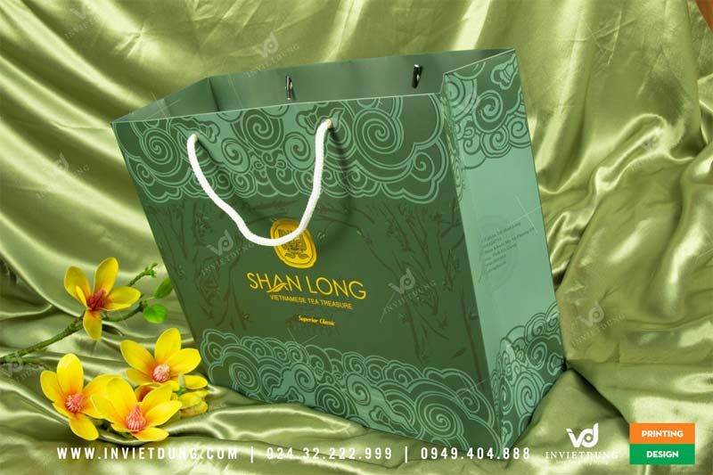 Mẫu túi giấy đựng trà Shan Long