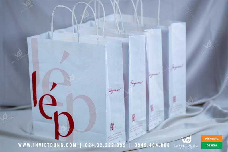 Mẫu túi giấy đựng quần áo thương hiệu Lép