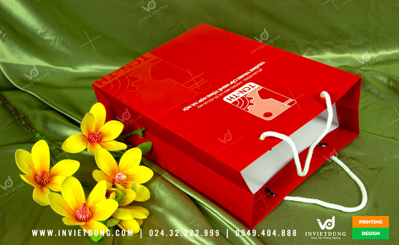 Mẫu túi giấy trường Trung cấp nghề tổng hợp Hà Nội chuyên nghiệp