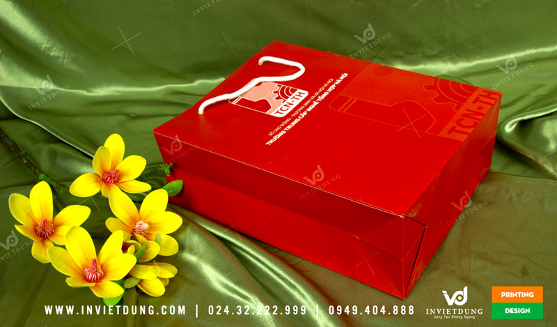 Mẫu túi giấy trường Trung cấp nghề tổng hợp Hà Nội chuyên nghiệp