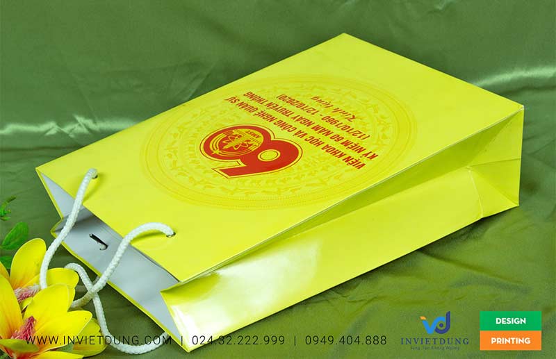 Mẫu túi giấy mỹ thuật cho Viện khoa học và Công nghệ Quân sự