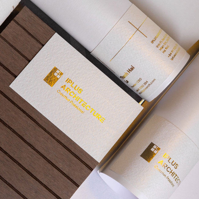 In card visit ép kim (In name card ép nhũ) cao cấp Hà Nội