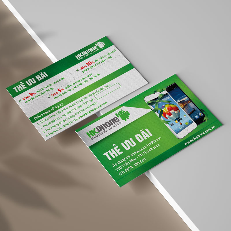 In card visit đẹp cửa hàng điện thoại đẹp