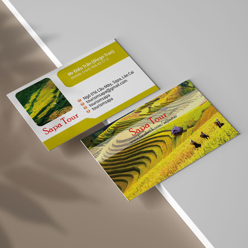 In card visit đẹp ngành du lịch