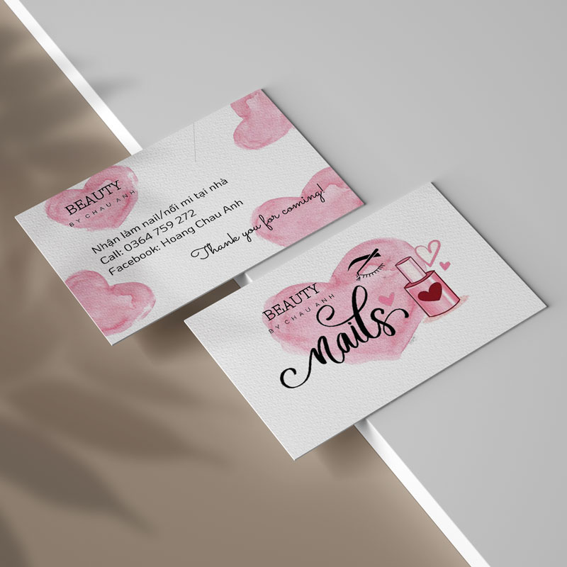 In card visit tiệm Nail đẹp