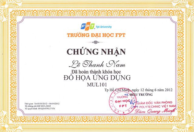 In chứng chỉ đẹp tại Hà Nội