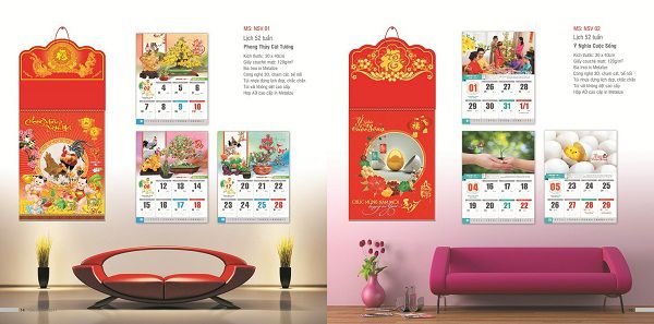 In lịch tết tại Hà Đông