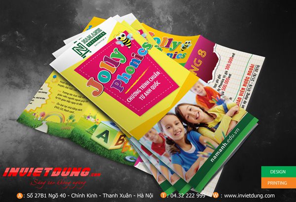 Tờ rơi trung tâm ngoại ngữ, Mẫu quảng cáo trung tâm ngoại ngữ đẹp