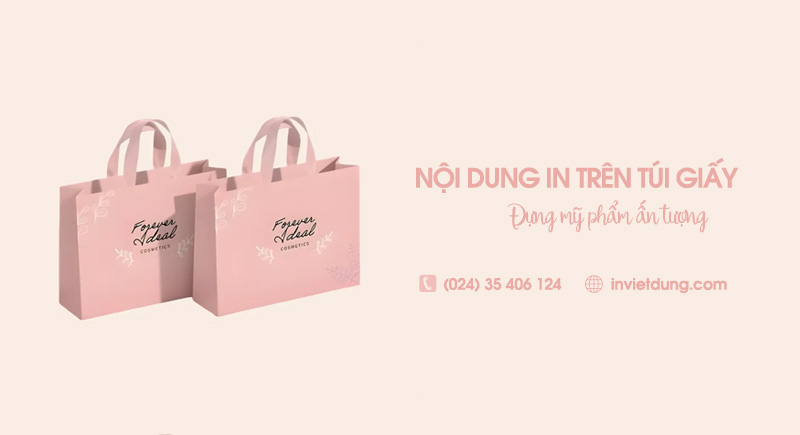 Nội dung in trên túi giấy mỹ phẩm