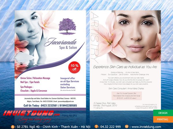 To roi Spa, Mẫu in to roi spa đẹp tại Hà Nội