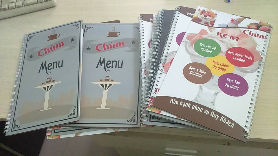 In menu nhựa chất lượng cao