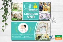 Mẫu voucher giảm giá nhà hàng tiệc cưới