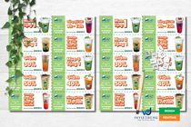 Mẫu voucher giảm giá quán trà sữa đẹp